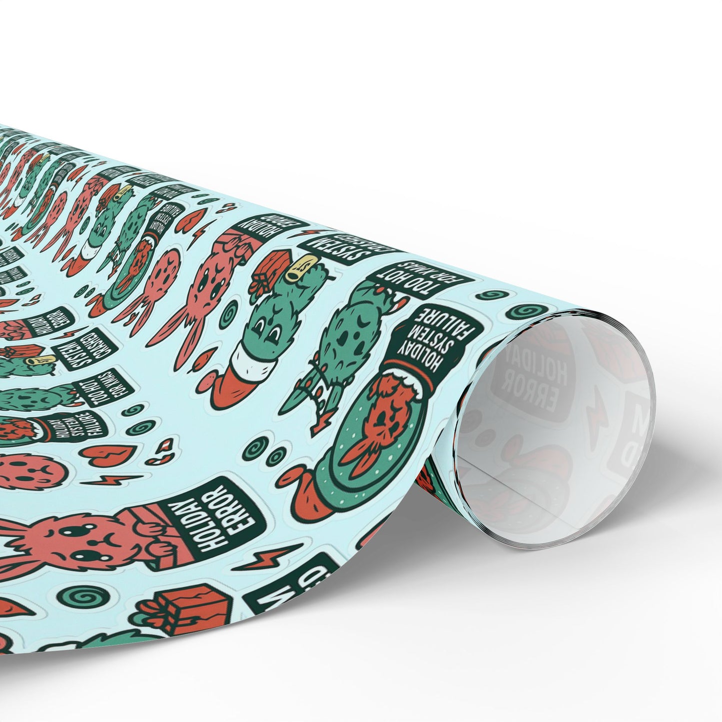 Static Dust Bunny Gift Wrap – “Holiday Error”