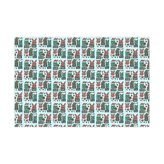 Static Dust Bunny Gift Wrap – “Holiday Error”