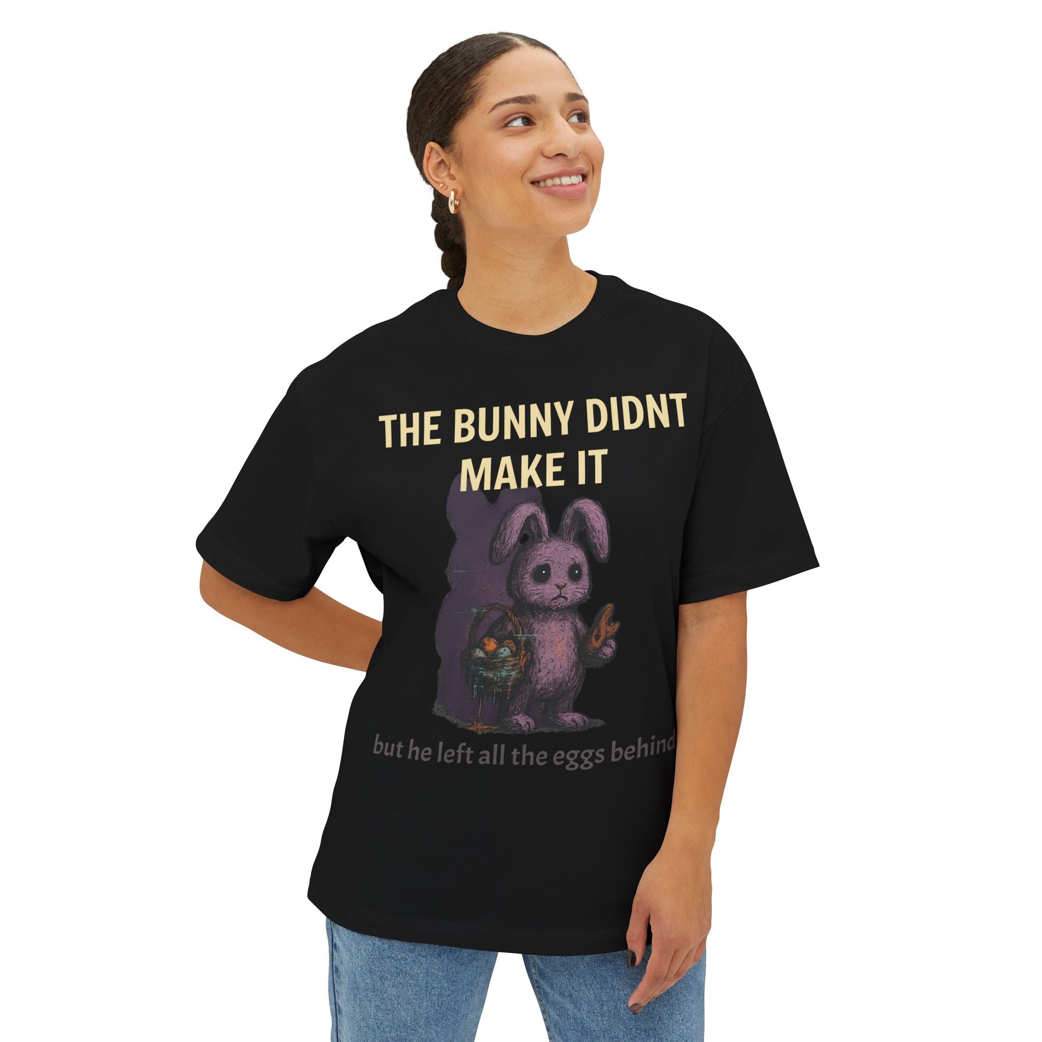 Dark Humor Easter Bunny Shirt – Funny Easter T-Shirt “The Bunny Didn’t Make It” – Sarcastic Easter Tee – Adult Easter Humor Gift