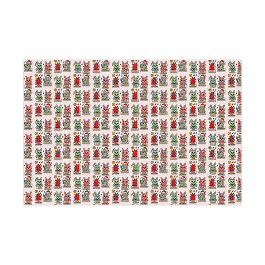 Static Dust Bunny Festive Gift Wrap Papers for All Occasions, Wrapping Paper for Birthdays, Holidays, Parties, Eco-Friendly, Fun Design