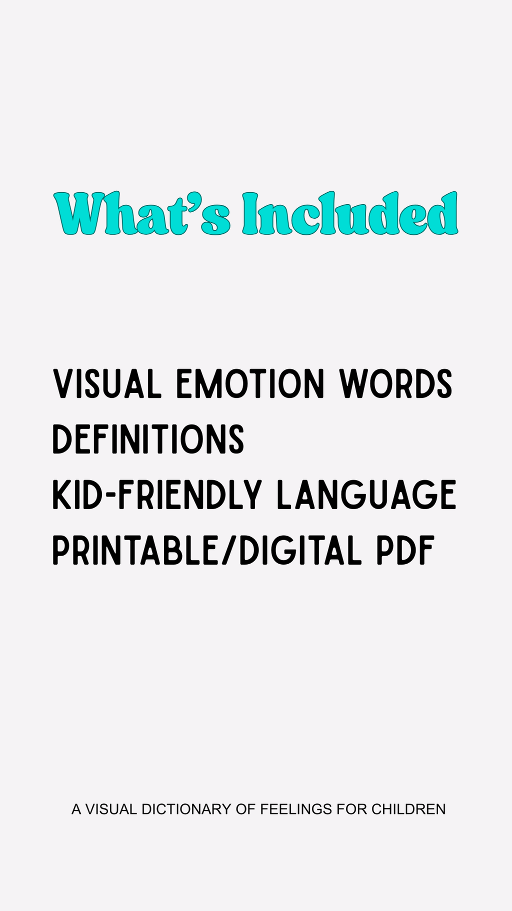 Kids Emotional Lexicon | Visual Dictionary of Feelings for Children